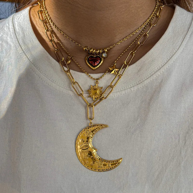 Luna Necklace - gold plated