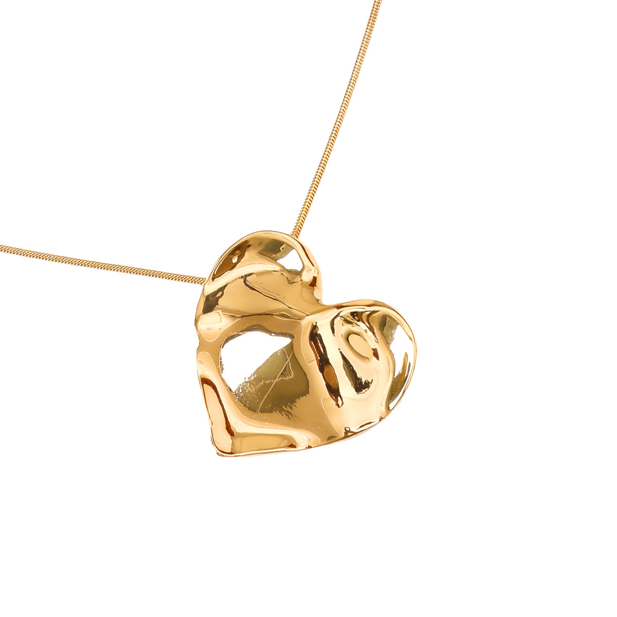 The Serene Heart Chain - Gold plated
