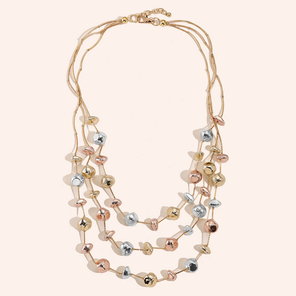 The Lottie Necklace - rose-gold-silver plated
