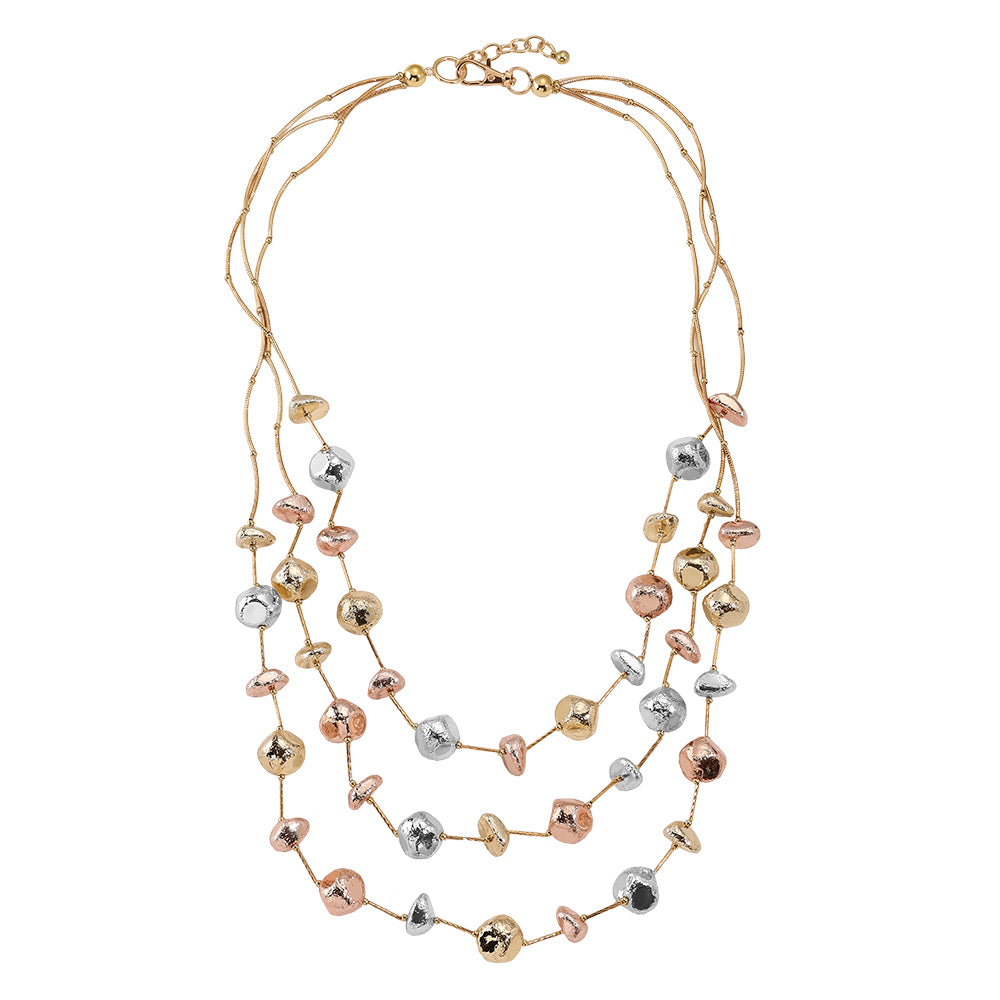 The Lottie Necklace - rose-gold-silver plated