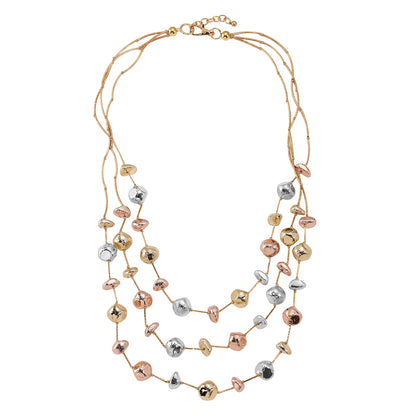 The Lottie Necklace - rose-gold-silver plated