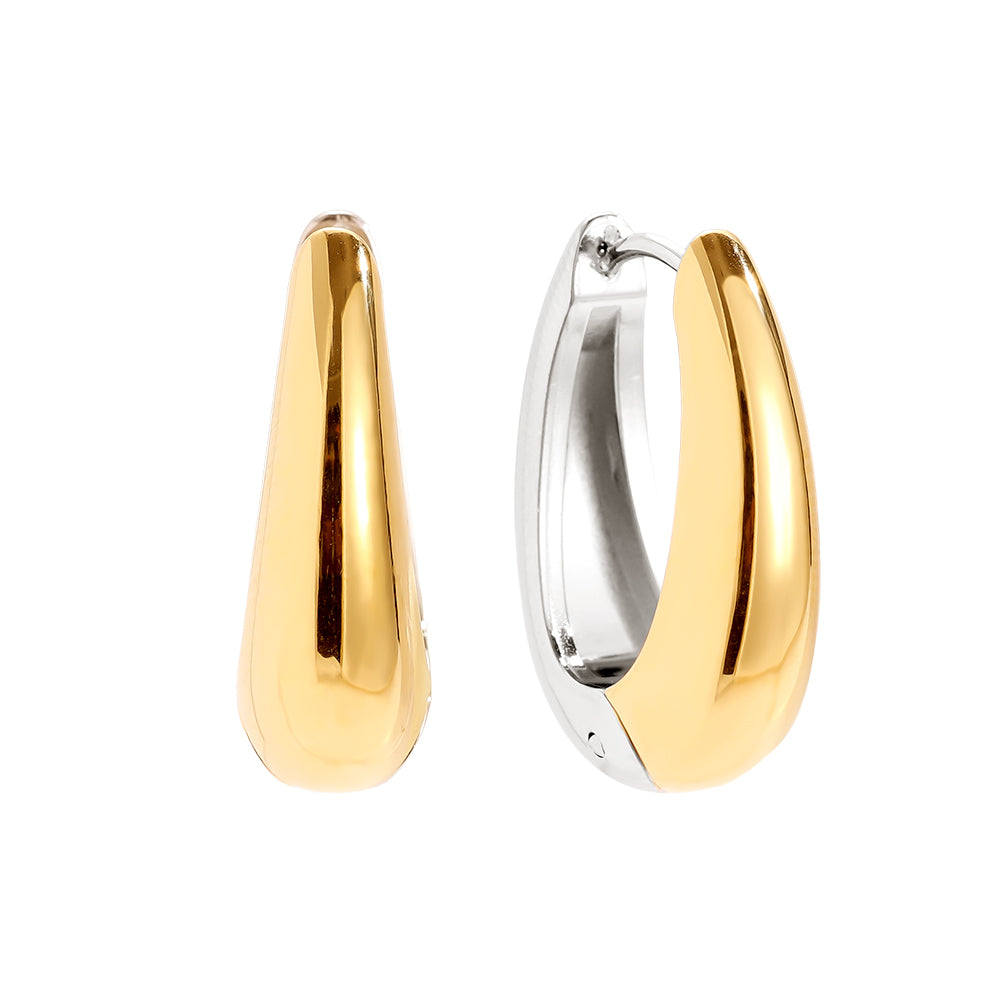 Bella Duo Hoop Earrings - Gold-silver plated