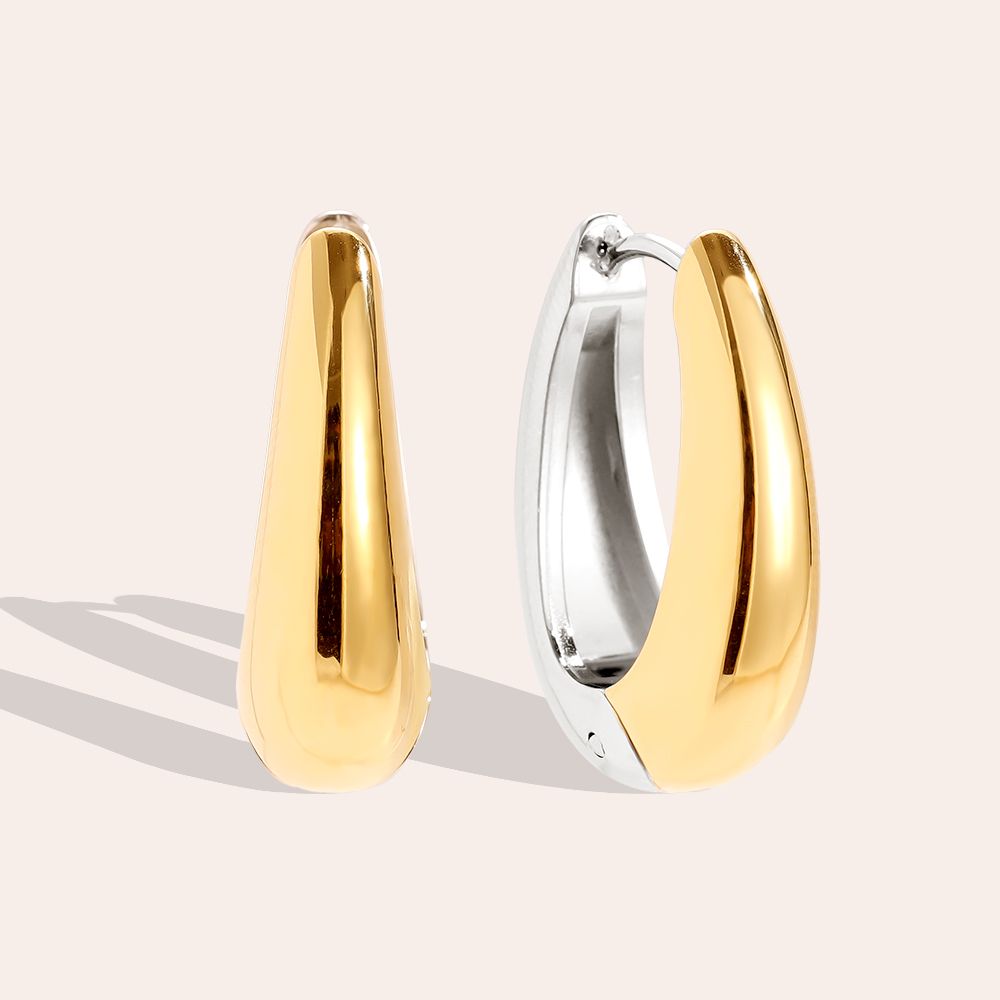 Bella Duo Hoop Earrings - Gold-silver plated