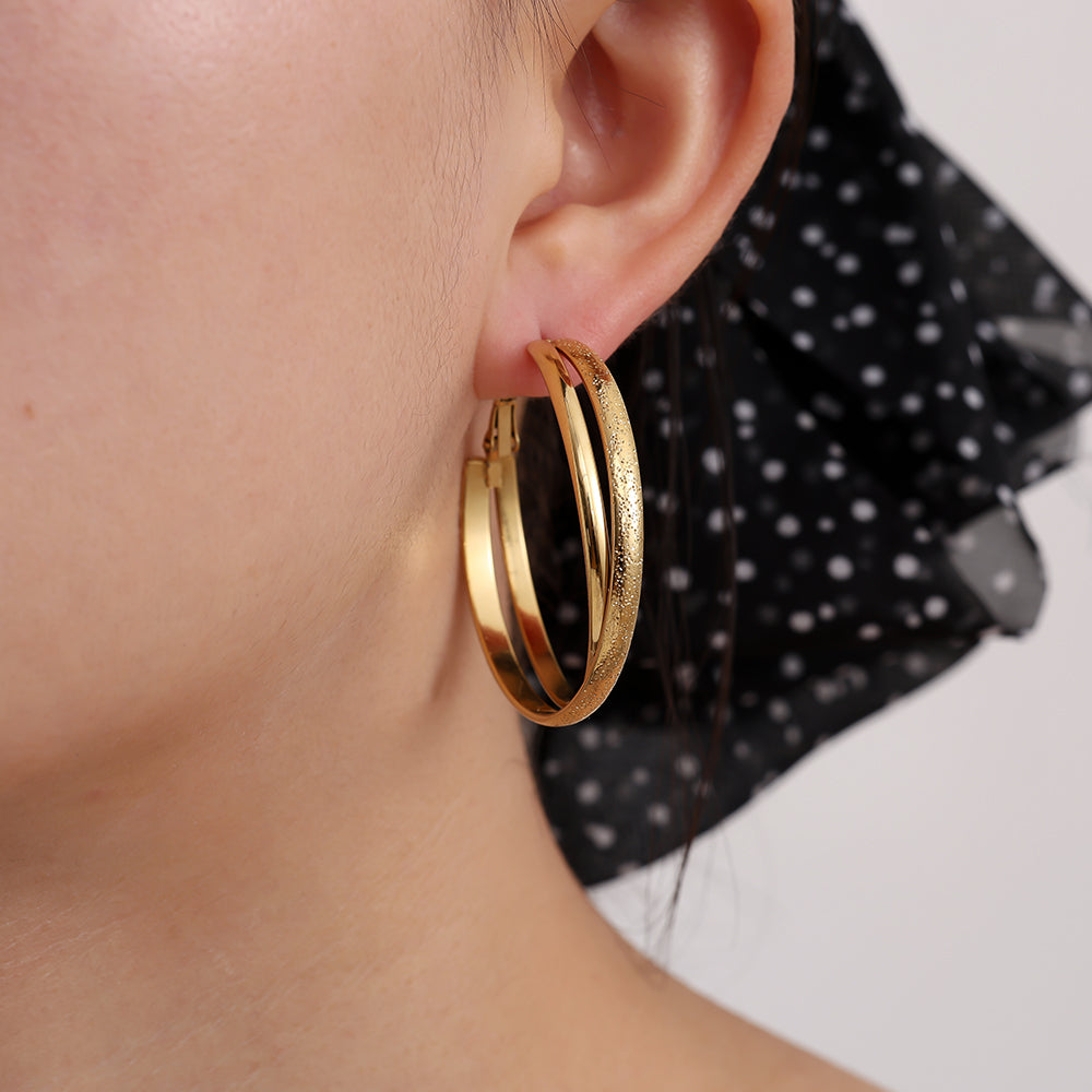 Ramona Hoop Earrings - Gold plated
