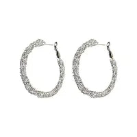 Aura Grey Hoop Earrings
