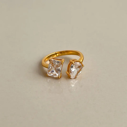 Pretty Prism Ring - Gold plated