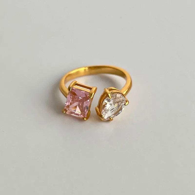Pretty Prism Ring - Gold plated
