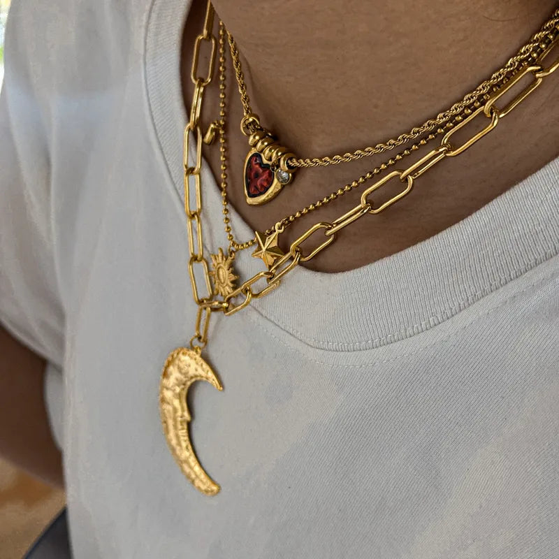 Luna Necklace - gold plated