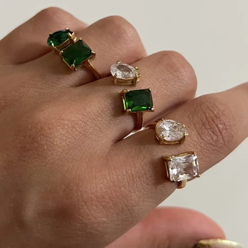 Pretty Prism Ring - Gold plated